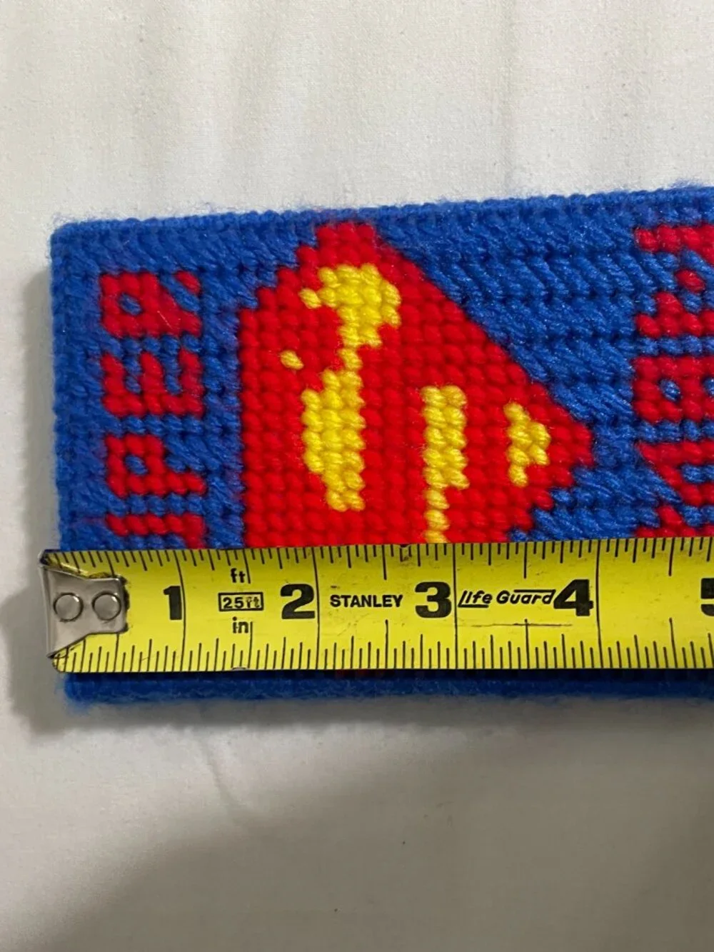 Handmade Superman Yarn Plastic Canvas Mini Notebook Cover Journal Holder DC Hero